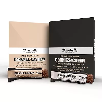 Barebells Protein Bars 12 Count Pack Cookies & Cream Caramel Cashew NIB • $25.95