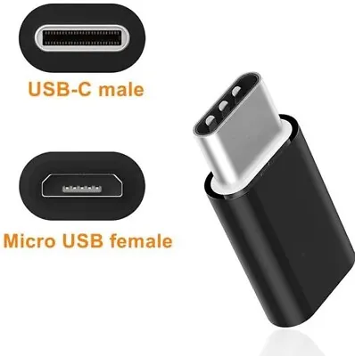 Micro USB Female To USB 3.1 Type-C Male Converter USB-C Data Cable OTG Adapter 3 • $2.90