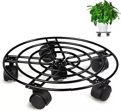 Plant Dolly Stand 12 In Rolling With 5 Wheels Heavy Duty Caddy Holder Patio Pot • $21.99