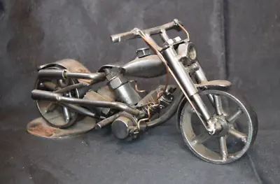 Motorcycle Hinz & Kunst Welded Metal Art Chopper Sculpture Made In Germany • $175