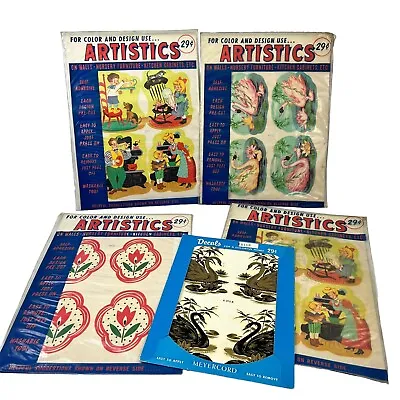 Meyercord Artistics Lot Of 5 Packages Decals Swans Tulips Colonial Vintage 1960s • $19.49