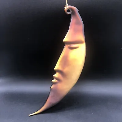 Dept 56 Frosted & Shiny Mercury Glass Crescent Moon Anthropomorphic Ornament 12  • $74.99