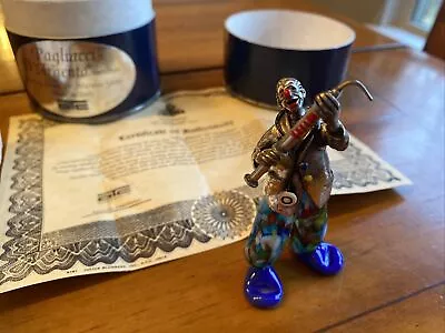 Pagliacci D'Argento Sterling Silver & Murano Doctor Glass Figurine Made In Italy • $300