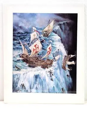 1979 Violet Parkhurst Told You So Art Print Signed Columbus Ships Flat Earth Fun • $99.94