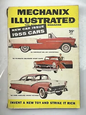 Mechanix Illustrated Magazine - Jan 1955 - Invent A New Toy And Strike It Rich • $8.95