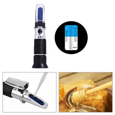 Water Tester For Beekeeping 3 In 1 Refractometer Handheld Honey Sugar Brix Baume • £14.84