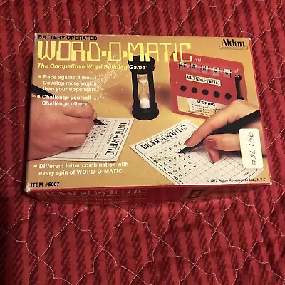 Vintage 1972 Word-O-Matic Game Battery Operated Working Complete Preowned • $14.99