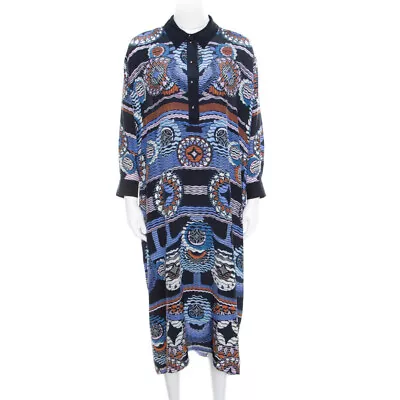 Peter Pilotto Silk Digital Abstract Printed Kaftan Maxi Dress ( One Size ) • $309.75