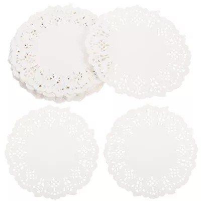 100pcs Disposable Oil-absorbing Lace Paper Doilies Cake Box Liner Parchment • $8.07