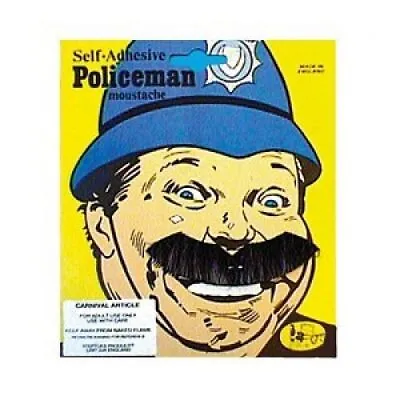 Policman  Self Adhesive Fancy Dress Moustache • £2.25