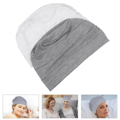 2Pcs Cotton Sleep Night Caps Head Cover For Sleeping Or Cancer Patients • £7.90