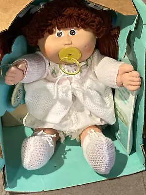 Rare Kids Cabbage Patch Kids Doll Brunette Poodle #4 Pacifier Headmold HTF • $129.95
