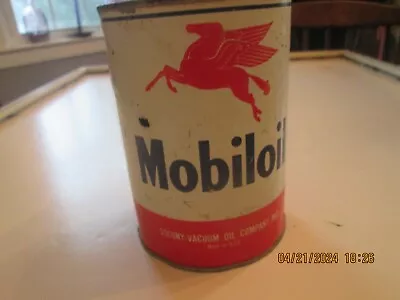 Vintage MOBILOIL Artic Qt Metal Oil Can Pegasus Socony A 514Y • $6