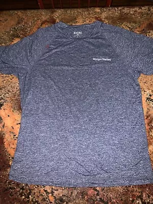 Rhone Short Sleeve Tee Blue  Heather- Men’s Large Morgan Stanley • $18