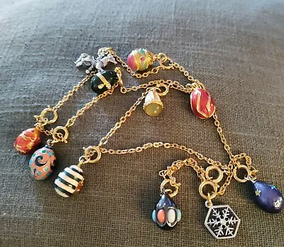 $12.99 • Buy JOAN RIVERS  FABERGE  EGG CHARM NECKLACE Nice Assortment