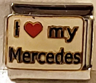 I (Heart) My Mercedes Enamel 9mm Italian Charm JM Italia Addt'l Charms Ship Free • $2.79