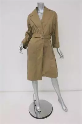 Vanessa Bruno Trench Coat Gatsby Khaki Cotton Gabardine Size 38 Belted Jacket • $90