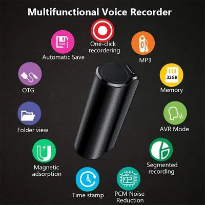 £10.29 • Buy 8/16/32GB Audio Recorder Mini  Voice Listening Device Bug Recording UK