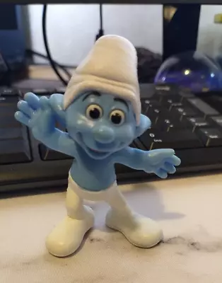 Peyo 2013 Smurfs McDonalds 3  PVC Vinyl Figures Crazy Smurf • $5.99