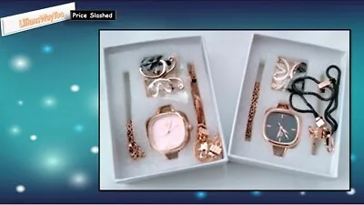 STRADA 3 Piece Sets Watch Chain Bracelet & Butterfly Charm - Splash Resistant • £9.50