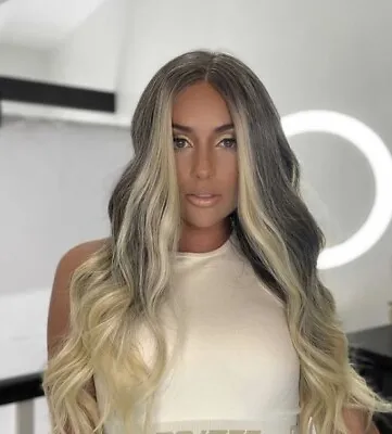 Blonde Lace Front Wig Transparent Lace Wig Dark Grey Lace Front Wig Body Wave • £105