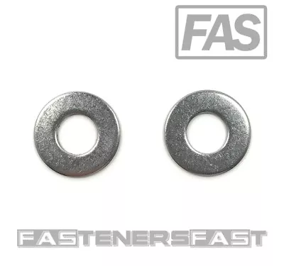 (100) 3/8  Stainless Steel Flat Washer (100 PCS) Fast Free Shipping • $13.62