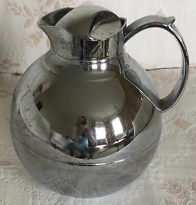 Silver Reflective Coffee Tea Insulated Jug Globe Flask • £7.50