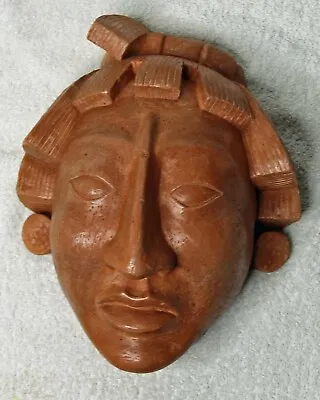 Mayan Terra Cotta Clay Face Wall Art 12x9-inch • $19.98