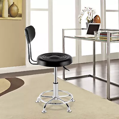 Work Shop Stool Bench Hydraulic Chair Bar Garage Adjustable Height&Back&Footrest • $58.90