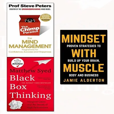 £22.99 • Buy Chimp Paradox,Black Box Thinking,Mindset With Muscle 3 Books Collection Set New