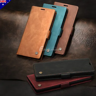 Leather Stand Wallet Case Cover Shockproof For Samsung S10 S20 S21 S22 Ultra • $8.99