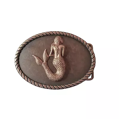 Handmade Antique Brass Mermaid Belt Buckle • $45