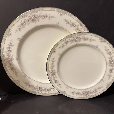 Noritake Shenandoah Dinner Plate ~ Salad Plate Set Of 2 Vintage Bone China #9729 • $20