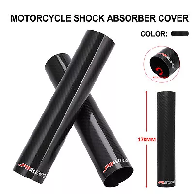 Motorcycle Front Fork Guard Protector Carbon Fiber 178MM Universal For Dirt Bike • $20.49