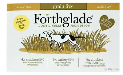 Forthglade Natural Grain Free Complete Wet Dog Food Poultry Variety (Pack Of 12) • £23.05