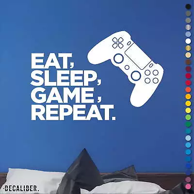 PS4 Eat Sleep Game Repeat Sticker Decal Wall Art Bedroom Gaming Sony PlayStation • £5.75