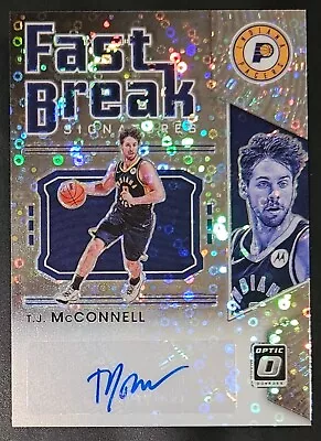 TJ McConnell 2021-22 Donruss Optic FAST BREAK SIGNATURES Auto Card (no.FB-TJM) • $15