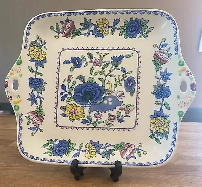 Vintage Mason's Regency Plantation Colonial HANDLED SQUARE CAKE PLATE  • $23.99