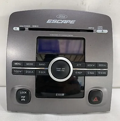 Ford Escape Radio 6 DISC CD Player MP3 Face Plate ZD 04/08-01/12 Panasonic EW09 • $88