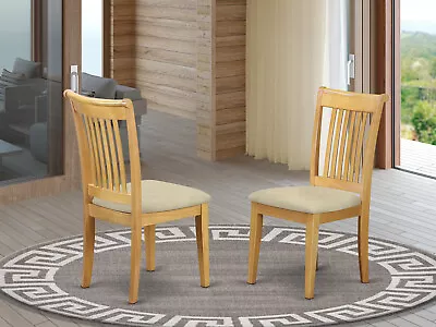 Set Of 4 Portland Dinette Kitchen & Dining Chairs With Padded Seat In Light Oak • $348