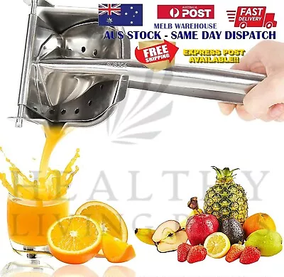 Manual Fruit Juicer Stainless Steel  Hand Juice Press Squeezer • $35.99