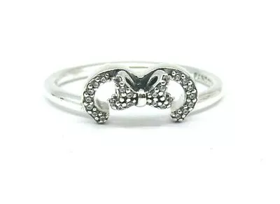 **authentic Pandora 925 Silver Disney Minnie Mouse Ears Silhouette Puzzle Ring • $35.18