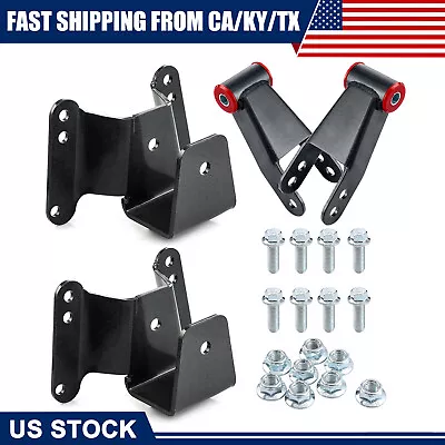 4  Rear Drop Lowering Kit Hanger Shackle Fit For 1973-1987 Chevy GMC C10 2WD USA • $74.89