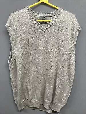 M&S Collection Light Grey Sleeveless Body Warmer Cardigan - UK Men's Size XL • $6.31
