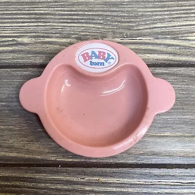 $26.94 • Buy Vintage Zapf Creation Pink Plastic Baby Born Doll Bowl Plate 4.5”