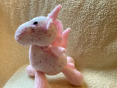 Handmade Unicorn Hand Knitted Unicorn Handmade Soft Toy Handmade Baby Gift • £4.99
