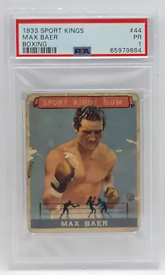 1933 Sport Kings #44 Boxing - PSA PR 1 - MAX BAER • $244.95