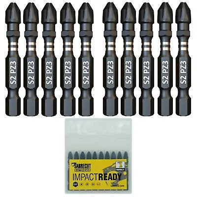 10x 50mm SabreCut PZ3 Impact Drill Driver Screwdriver Bits Set POZI PROFESSIONAL • £7.99