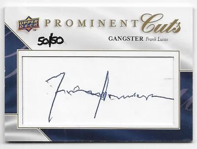 2009 UD PROMINENT CUTS CUT AUTOGRAPH 'American Gangster' Frank Lucas #50/50 • $294.36