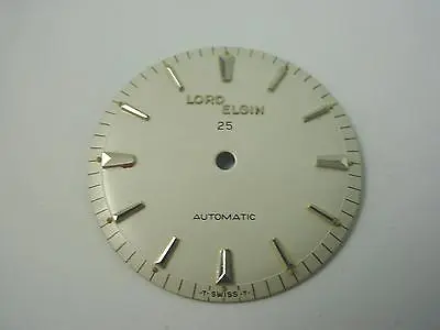 27.67mm Pearl Lord Elgin 25 Automatic Vintage Watch Dial Silver Arrow Markers • $44.10